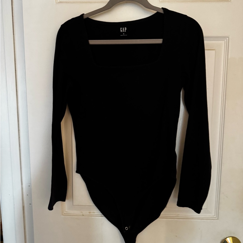 GAP Black Long Sleeve Bodysuit
